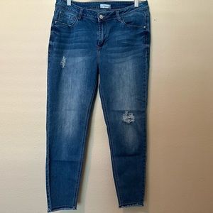 Kensie Distressed Blue Jeans Size 10
